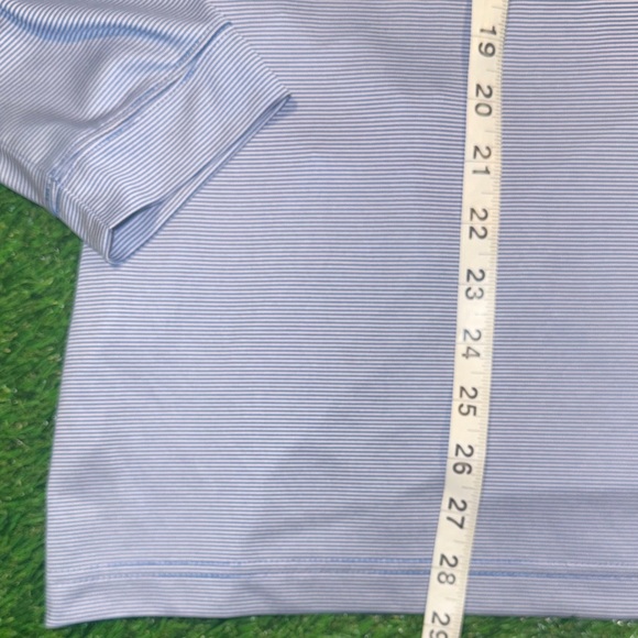 Callaway Men's Striped Polo Shirt in Light Blue Opti Dri XL Long Sleeves - Picture 5 of 7